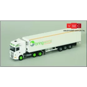 AWM 74969 Scania 09 Topline nyergesvontató, hűtődobozos félpótkocsival - Bring (H0)
