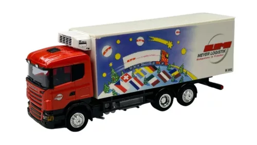 AWM 76295 Scania R hűtődobozos teherautó - Meyer Logistik Weihnachten (H0)