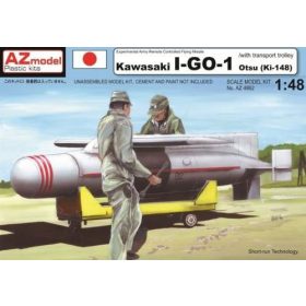   AZ4862 Kawasaki Ki-148 I-Go Otsu w/trolley repülőgép makett 1/48