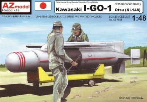 AZ4862 Kawasaki Ki-148 I-Go Otsu w/trolley repülőgép makett 1/48