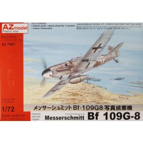  AZ7447 Messerschmitt Bf 109 G-8 Recon repülőgép makett 1/72