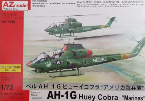 AZ7449 Bell AH-1G Huey Cobra Marines helikopter makett 1/72