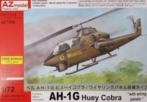 AZ7450 Bell AH-1G Huey Cobra w/panels helikopter makett 1/72