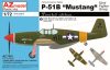 AZ7515 North American P-51B Mustang 52.nd FG repülőgép makett 1/72