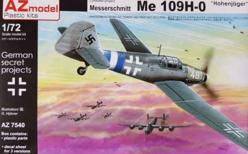 AZ7540 Messerschmitt Bf 109 H-0 repülőgép makett 1/72