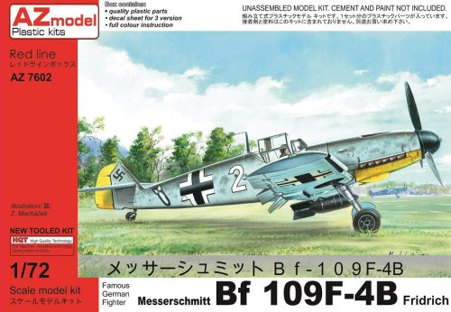 AZ7602 Messerschmitt Bf 109 F-4B Bomber Fridrich repülőgép makett 1/72