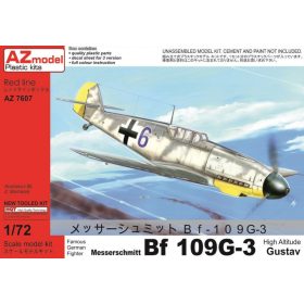   AZ7607 Messerschmitt Bf 109 G-3 High Altitude Gustav repülőgép makett 1/72
