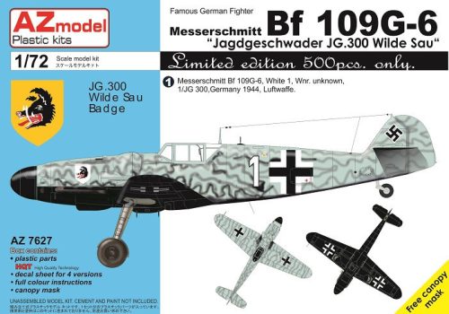 AZ7627 Messerschmitt Bf 109 G-6 JG.300 Pt.Ii – LIMITED EDITION repülőgép makett 1/72