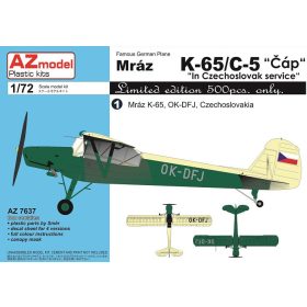   AZ7637 Mráz K-65/C-5 „Čáp“ In Czechoslovak service repülőgép makett 1/72