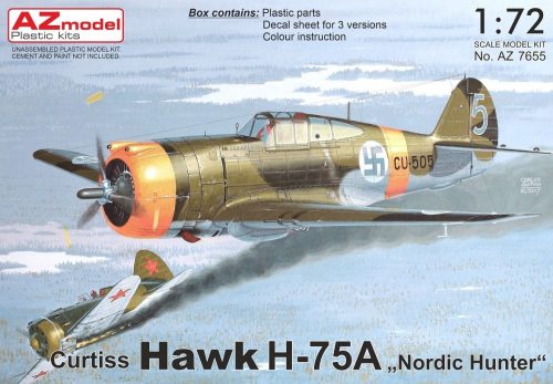 AZ7655 Curtiss Hawk H-75A „Nordic Hunter“ repülőgép makett 1/72