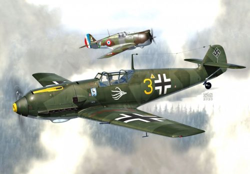 AZ7665 Messerschmitt Bf 109 E-3 „Sitzkrieg 1939“ repülőgép makett 1/72