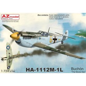   AZ7669 Hispano HA-1112M-1L Buchón „The Movie Star“ repülőgép makett 1/72