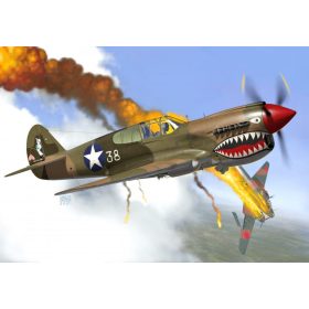   AZ7696 Curtiss P-40E Warhawk „AVG“ repülőgép makett 1/72