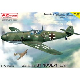   AZ7699 Messerschmitt Bf 109E-1 „JG.51“ repülőgép makett 1/72