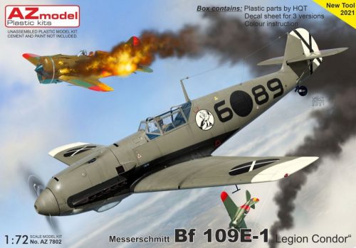 AZ7802 Messerschmitt Bf 109 E-1 „Legion Condor“ repülőgép makett 1/72