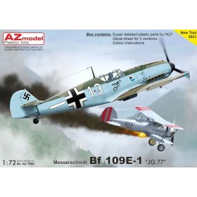   AZ7805 Messerschmitt Bf 109E-1 „JG.77“ repülőgép makett 1/72