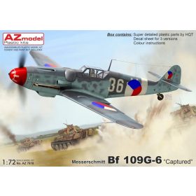   AZ7818 Messerschmitt Bf 109G-6 „Captured“ repülőgép makett 1/72