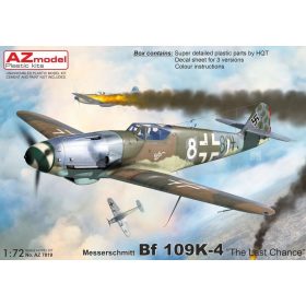   AZ7819 Messerschmitt Bf 109K-4 „The Last Chance“ repülőgép makett 1/72