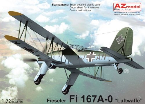 AZ7847 Fieseler Fi 167 Luftwaffe repülőgép makett 1/72