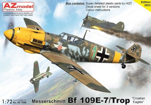 AZ7848 Messerschmitt Bf 109E-7/Trop "Croatian Eagles" repülőgép makett 1/72