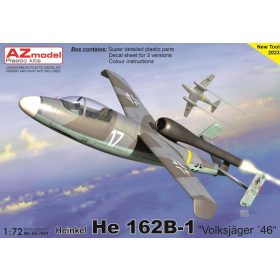   AZ7851 Heinkel He 162B-1 Volksjäger 46 repülőgép makett 1/72