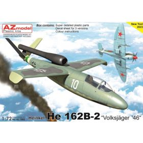   AZ7852 Heinkel He 162B-2 Volksjäger 46 repülőgép makett 1/72