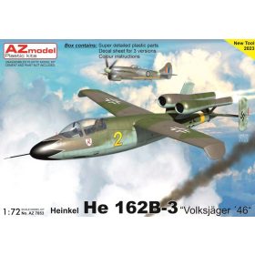   AZ7853 Heinkel He 162B-3 Volksjäger 46 repülőgép makett 1/72