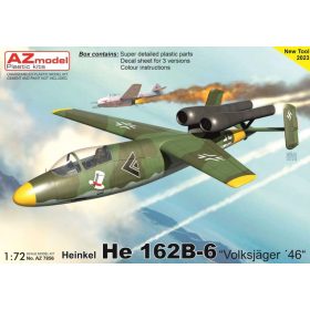   AZ7856 Heinkel He 162B-6 Volksjäger 46 repülőgép makett 1/72
