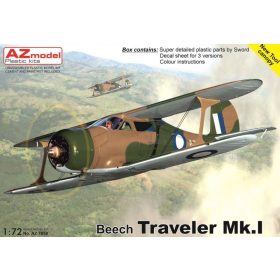 AZ7858 Beech Traveller Mk.I repülőgép makett 1/72