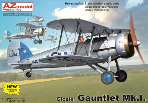 AZ7866 Gauntlet MK.I repülőgép makett 1/72