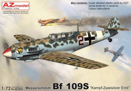 AZ7872 Messerschmitt Bf 109S "Kampf-Zweisitzer Emil" repülőgép makett 1/72