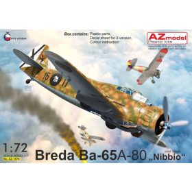   AZ7876 Breda Ba-65A "Nibbio" Over Spain repülőgép makett 1/72
