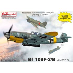   AZ7879 Messerschmitt Bf 109F-2 B with ETC 50 repülőgép makett 1/72