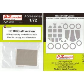   AZA7024 Messerschmitt Bf 109 G canopy mask - maszkolósablon 1/72