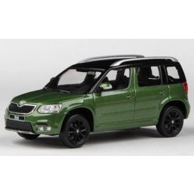   Abrex 255290 Skoda Yeti FL 2013, metálzöld/fekete (1:43) (ABR143AB-031QK-b)
