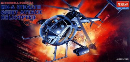 Academy 12260 MH-6 Stealth Quiet attack Helicopter 1/48 helikopter makett