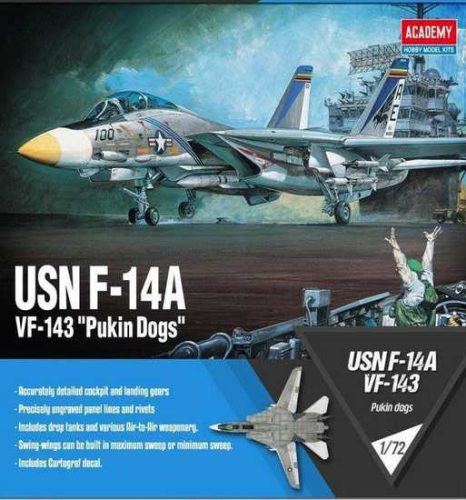 Academy_12563 USN F-14A "VF-143 Pukin Dogs" (1/72)