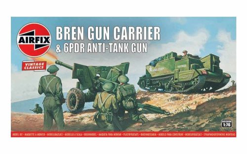 Airfix A01309V Bren Gun Carrier& 6 pdr AT Gun,Vintage Classics (1/76)