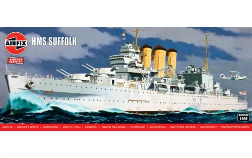 Airfix A03203V HMS Suffolk (1/600) hajó makett