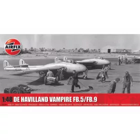   Airfix A06108 de Havilland Vampire FB.5/FB.9 1/48 repülőgép makett