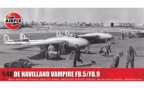 Airfix A06108 de Havilland Vampire FB.5/FB.9 1/48 repülőgép makett