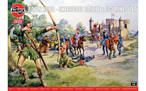 Airfix A06702V Robin Hood - Sherwood Castle & Figurines Set (1/72) figura makett