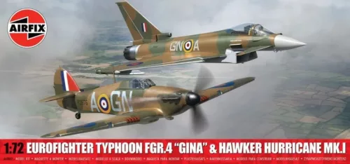 Airfix A40002 Eurofighter Typhoon FGR.4 Gina & Hawker Hurricane Mk.I 1/72 repülőgép makett