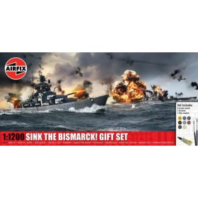   Airfix A50120 Sink The Bismarck! Gift Set (1/1200) makett készlet