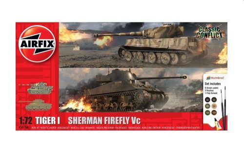 Airfix A50186 Classic Conflict Tiger 1 vs Sherman Firefly (1/72)