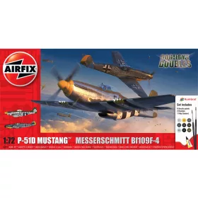   Airfix A50193 P-51D Mustang vs Bf109F-4 Dogfight Double 1/72 repülőgép makett