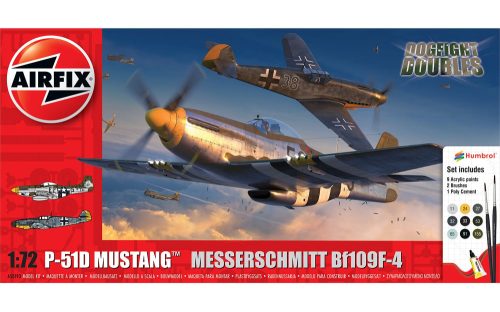 Airfix A50193 P-51D Mustang vs Bf109F-4 Dogfight Double 1/72 repülőgép makett