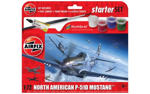 Airfix A55013 Starter Set - North American P-51D Mustang 1/72 repülőgép makett