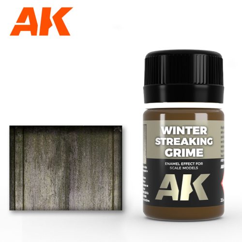 AK Interactive AK014 STREAKING GRIME FOR WINTER VEHICLES - Kosz csíkok téli járművekhez