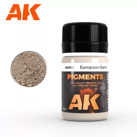   AK Interactive AK042 EUROPE EARTH - Pigmentpor, európai föld